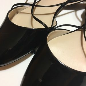 Zara lace-up ballerinas 🖤
